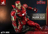 Hot Toys Marvel Captain America Civil War Iron Man Mark XLVI 46 1/6 Scale 12" Die-Cast Collectible Figure