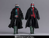 Premium Bandai Tamashii Nations S.H.Figuarts Shin Kamen Rider Masked Rider No. 2 with Cyclone Collectible Figure Set