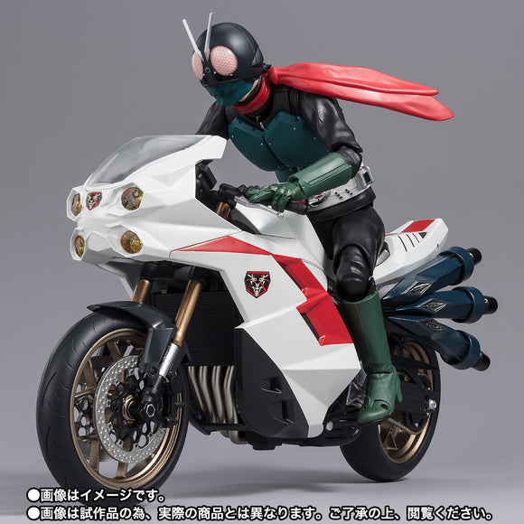 Premium Bandai Tamashii Nations S.H.Figuarts Shin Kamen Rider Masked Rider No. 2 with Cyclone Collectible Figure Set