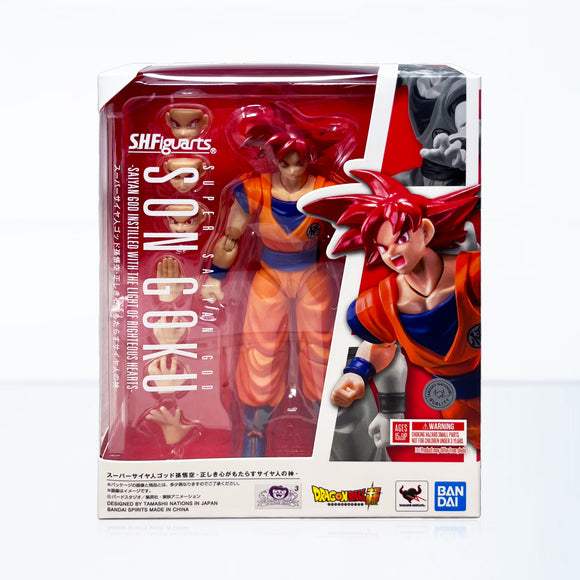 Bandai S.H.Figuarts Dragon Ball Super Super Saiyan God Goku (Saiyan God of Virture) Action Figure