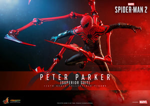 Hot Toys Marvel Spider-Man 2 Spider-Man Peter Park (Superior Suit) 1/6 Scale 12" Collectible Figure