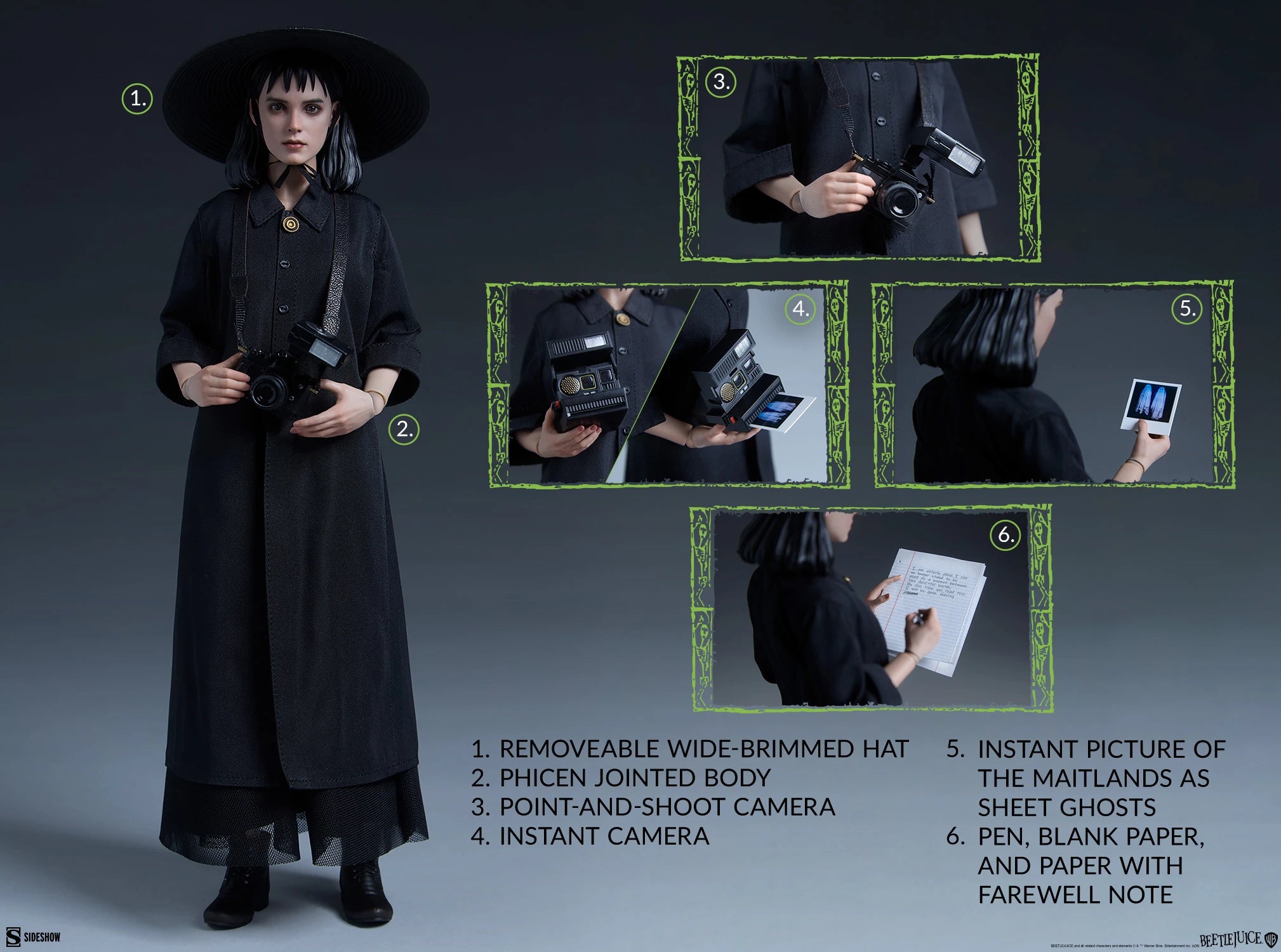 Sideshow Tim Burton's Beetlejuice Lydia Deetz 1/6 Scale