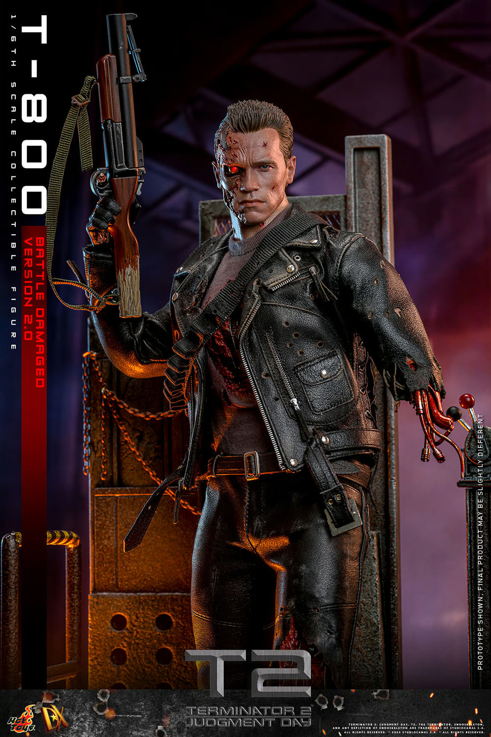 Hot Toys Terminator 2 : Judgement Day DX46 T-800 (Battle Damaged