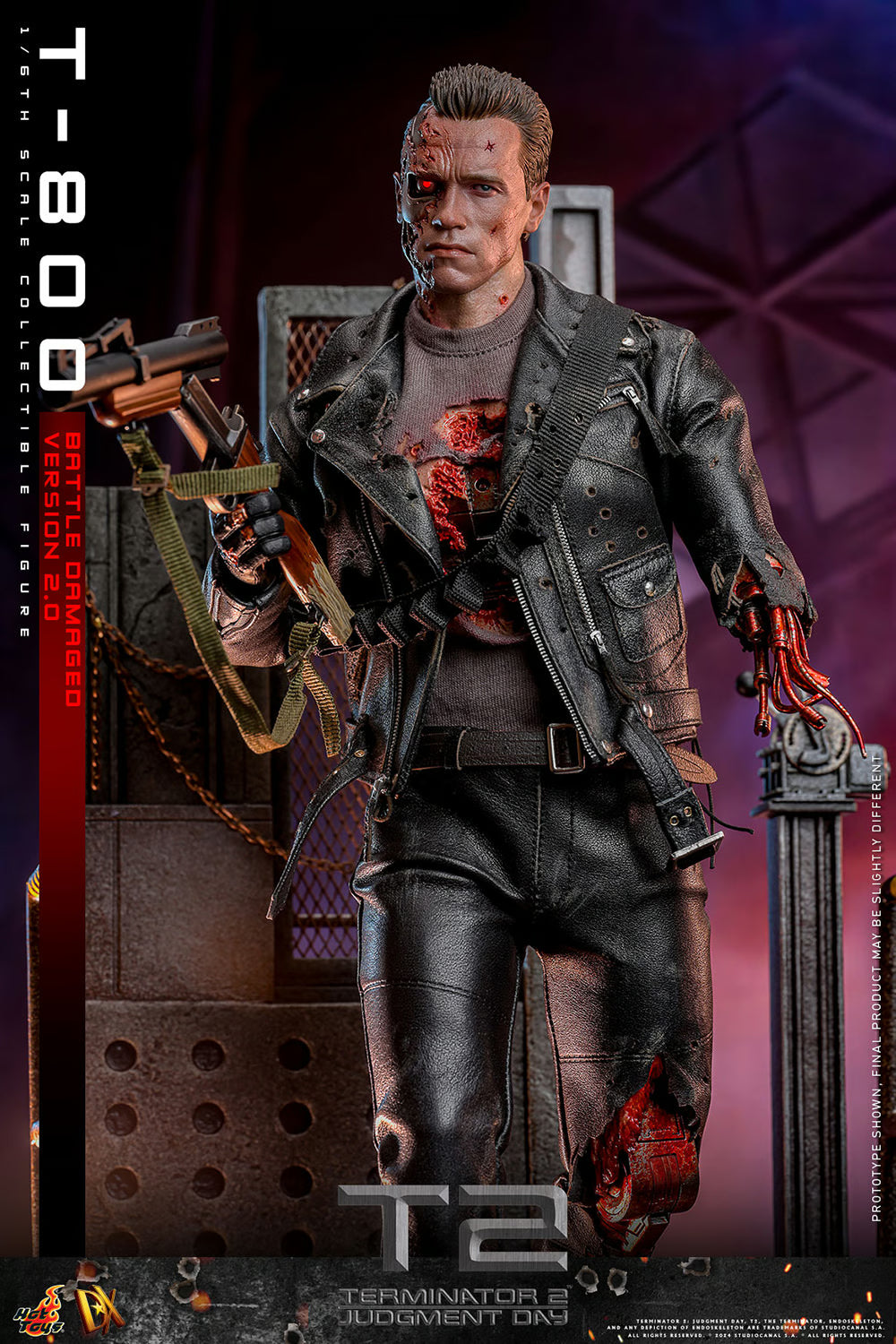 Hot Toys Terminator 2 : Judgement Day DX46 T-800 (Battle Damaged