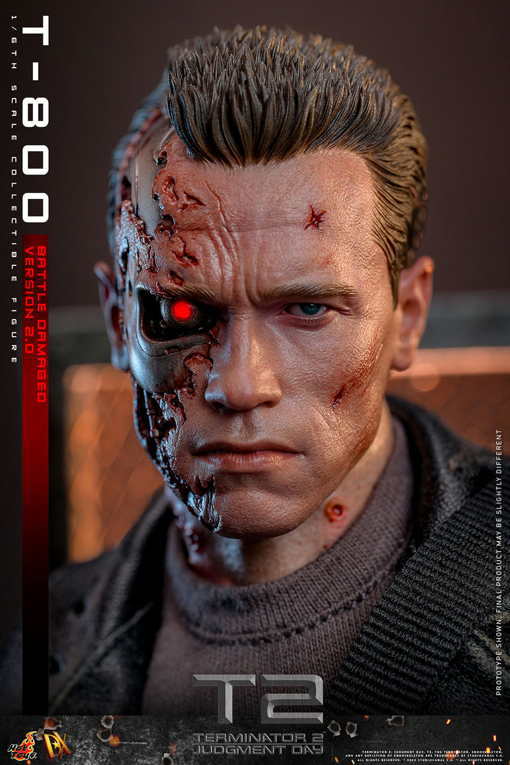 Hot Toys Terminator 2 : Judgement Day DX46 T-800 (Battle Damaged