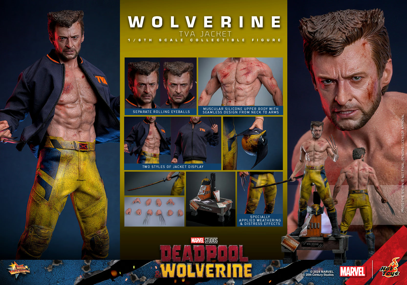 Hot Toys Marvel Comics Deadpool & Wolverine Wolverine (TVA Jacket