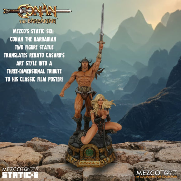 Mezco Toyz Static-6 Conan the Barbarian (1982) 1/6 Scale Two Figure Statue