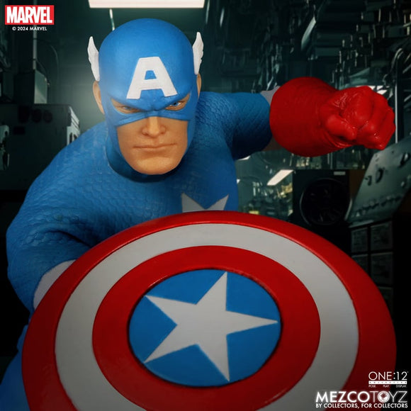 Mezco Toyz One:12 Collective Marvel Comics Captain America (Silver Age) 1/12 Scale Collectible Figure