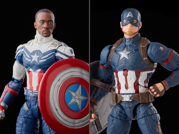 Hasbro The Falcon and the Winter Soldier & Avengers Endgame Marvel Legends Tag Team Captain America Two-Pack Action Figures Set