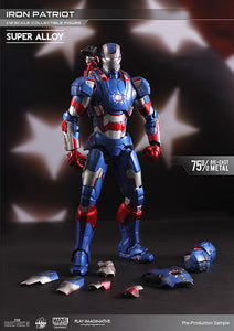 Play Imaginative Super Alloy 1/12 Scale Iron Man 3 Iron Patriot Diecast Action Figure