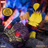 Mezco Toyz Marvel Comics One:12 Collective Wolverine Deluxe Steel Box Edition with Defeated Sentinel Base