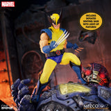 Mezco Toyz Marvel Comics One:12 Collective Wolverine Deluxe Steel Box Edition with Defeated Sentinel Base