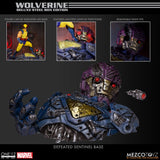 Mezco Toyz Marvel Comics One:12 Collective Wolverine Deluxe Steel Box Edition with Defeated Sentinel Base