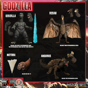 Mezco Toyz 5 Points XL Godzilla Destroy All Monsters (1968) - Round 1 Boxed Set