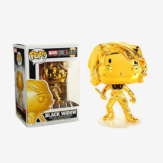 Funko Pop Marvel Studios 10th Anniversary Black Widow (Gold Chrome) Figure