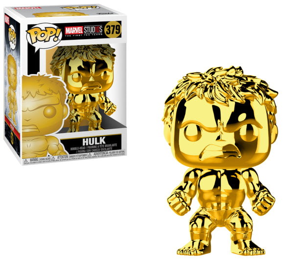 Funko Pop Marvel Studios 10th Anniversary Hulk (Gold Chrome) Figure