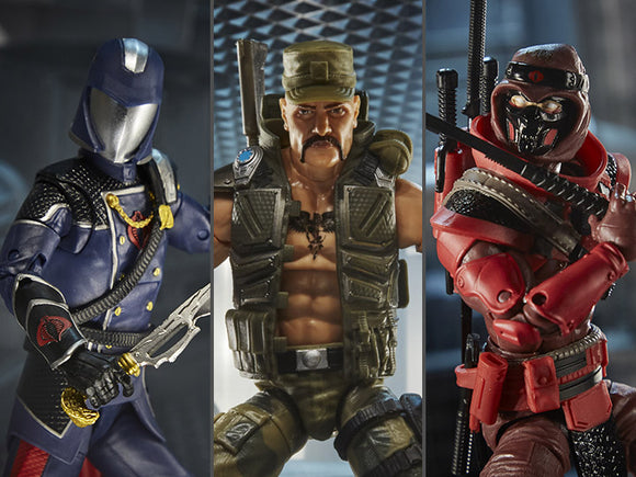 Hasbro G.I. Joe Classified Series Wave 2 Set of 3 Figures Cobra Commander, Red Ninja & Gung-Ho