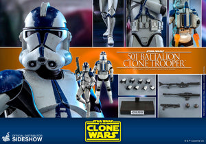 Hot Toys Star Wars The Clone Wars Clone Troopers 501st Battalion Clone Trooper 1/6 Scale 12" Collectible Figure