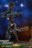 Hot Toys Marvel Avengers Infinity War Groot & Rocket 1/6 Scale Figure Set