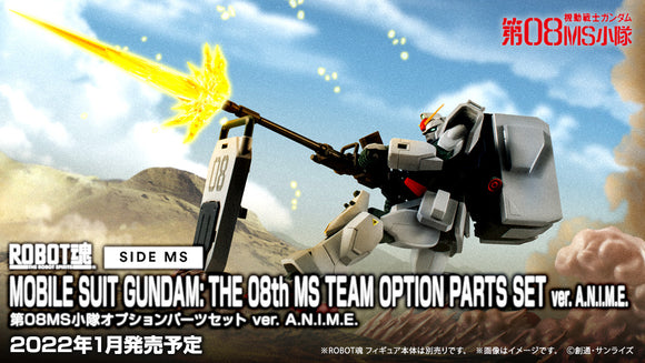 Bandai Spirits The Robot Spirits Mobile Suit Gundam The 08th MS Team Side MS Option Parts Set ver. A.N.I.M.E. Action Figure Parts Set