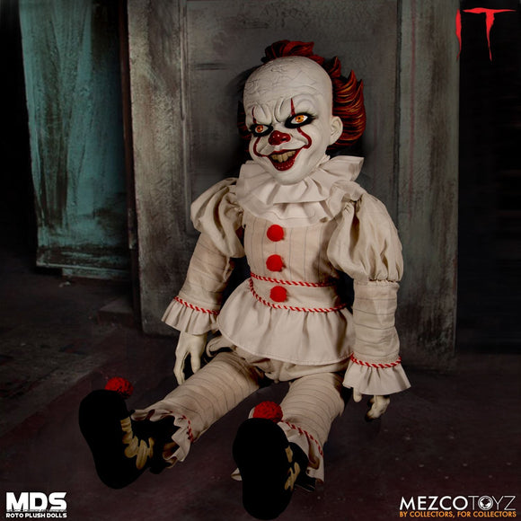 Mezco Toyz Mezco Designer Series  It (2017) Pennywise Roto Plush Doll