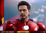 Hot Toys Marvel Iron Man 2 Iron Man Mark IV Diecast Figure with Suit-up Gantry 1/6 Scale Figure Set