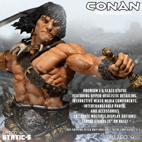 Mezco Toyz Conan Static-6 Conan The Cimmerian 1/6 Scale Statue