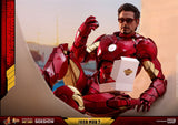 Hot Toys Marvel Iron Man 2 Iron Man Mark IV Diecast Figure with Suit-up Gantry 1/6 Scale Figure Set