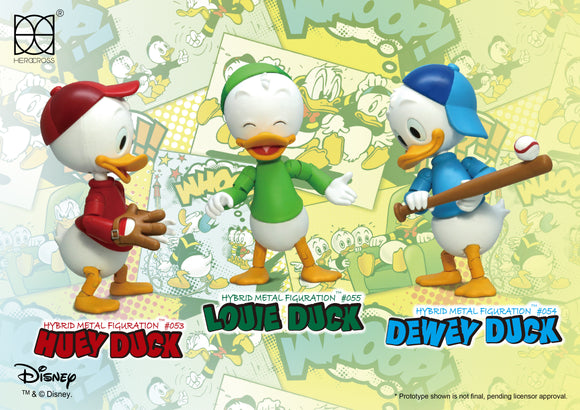 HEROCROSS Hybrid Metal Figuration 308 Disney Huey Dewey Louie Diecast Action Figure Boxset