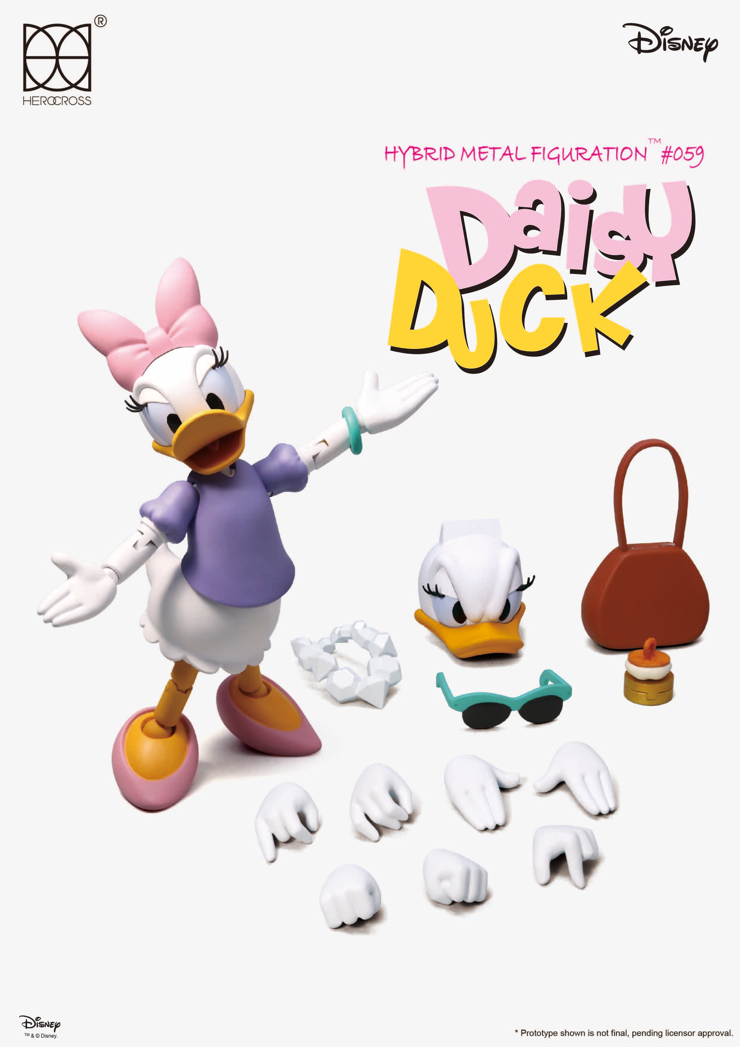 HEROCROSS Hybrid Metal Figuration 059 Disney Daisy Duck Diecast
