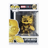 Funko Pop Marvel Studios 10th Anniversary Captain America (Gold Chrome) Figure