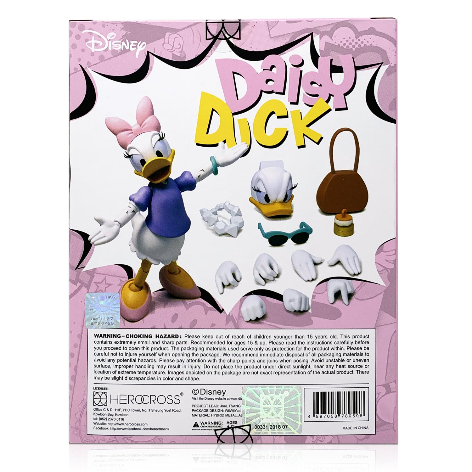 Disney - HERO CROSS フィギュア♡ウェビー？デイジー？ HEROCROSS Hybrid Metal Figuration 059 Disney Daisy Duck Diecast