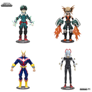 McFarlane Toys My Hero Academia Series 1 Action Figure Set Izuku Midoriya, Katsuki Bakugo, All Might & Tomura Shigaraki