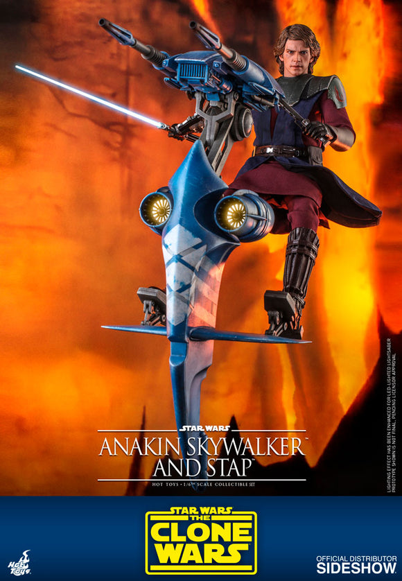 Hot Toys Star Wars The Clone Wars General Anakin Skywalker and STAP 1/6 Scale 12