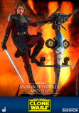 Hot Toys Star Wars The Clone Wars General Anakin Skywalker and STAP 1/6 Scale 12" Collectible Figure Set