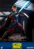 Hot Toys Star Wars The Clone Wars General Anakin Skywalker and STAP 1/6 Scale 12" Collectible Figure Set