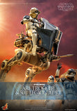 Hot Toys Star Wars:  The Clone Wars ARF Trooper and 501st Legion AT-RT 1/6 Scale Collectible Figure Set