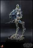 Hot Toys Star Wars:  The Clone Wars ARF Trooper and 501st Legion AT-RT 1/6 Scale Collectible Figure Set