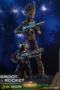 Hot Toys Marvel Avengers Infinity War Groot & Rocket 1/6 Scale Figure Set
