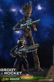 Hot Toys Marvel Avengers Infinity War Groot & Rocket 1/6 Scale Figure Set