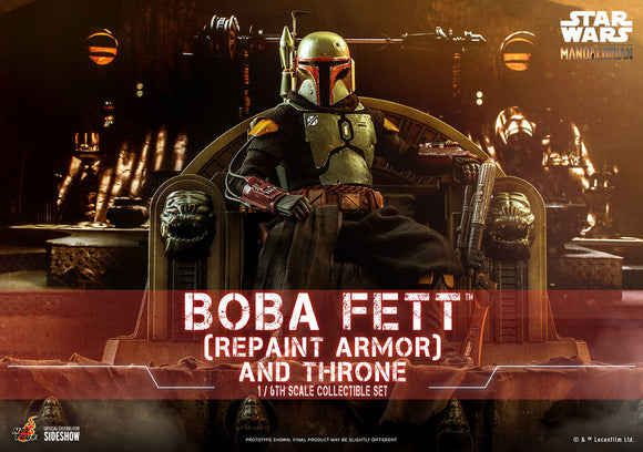 Hot Toys Star Wars The Mandalorian - Television Masterpiece Series Boba Fett (Repaint Armor) and The Throne 1/6 Scale 12