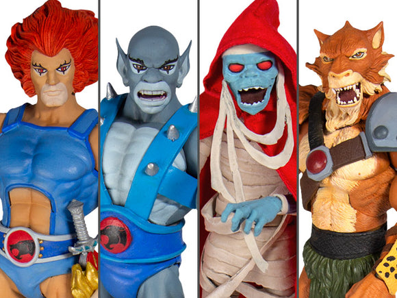 Super7 Thundercats Ultimate Wave 1 Set of 4 Figures Lion-O, Panthro, Mumm-Ra & Jackalman