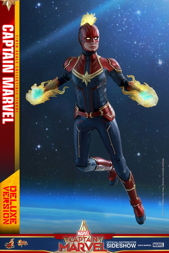 Hot Toys Marvel Comics Captain Marvel Deluxe Verion 1/6 Scale Collectible Figure