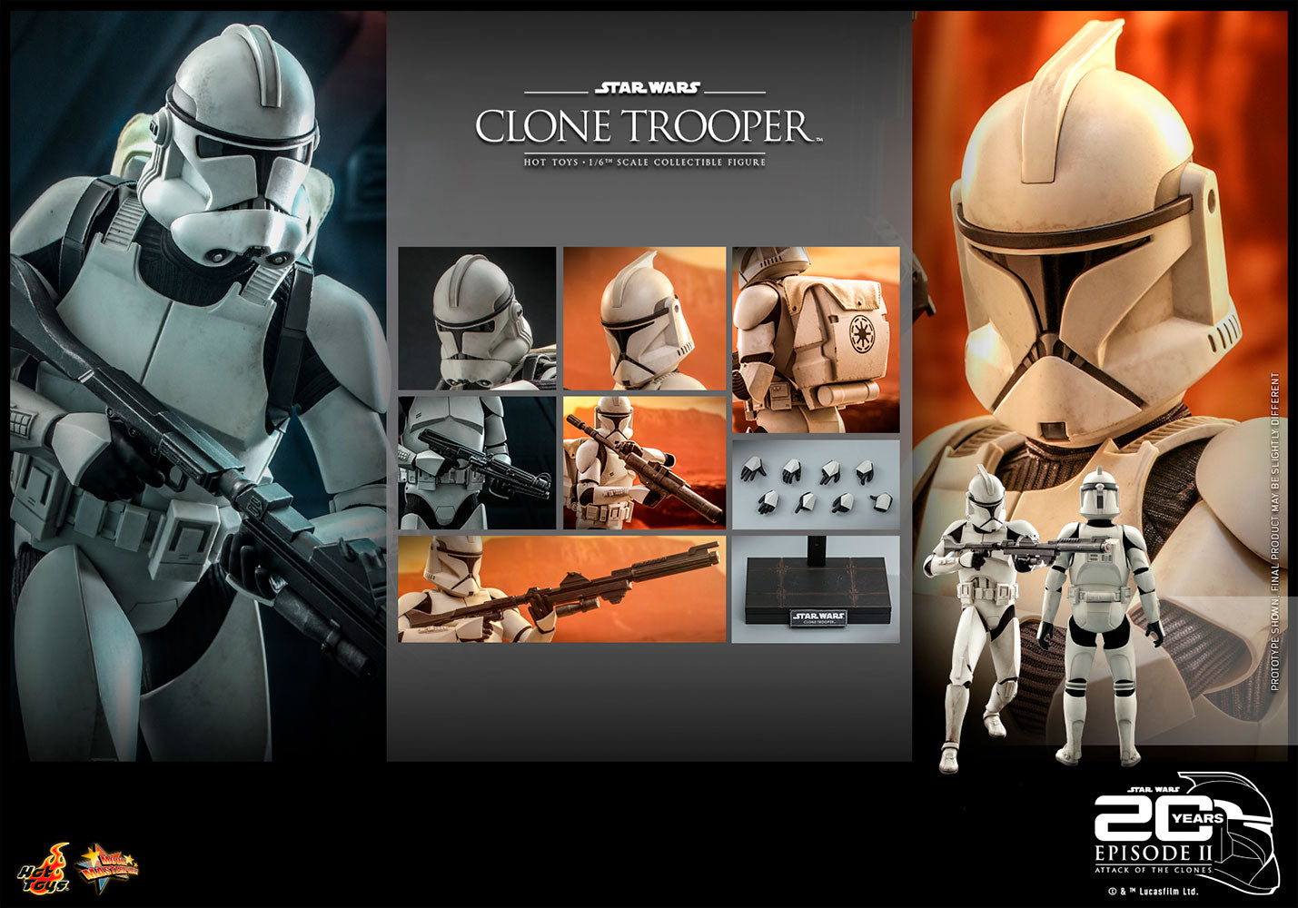 スターウォーズ　attack of the clones 1枚　SP ホイル Hot Toys Star Wars Episode II Attack of the Clones Clone Trooper 1