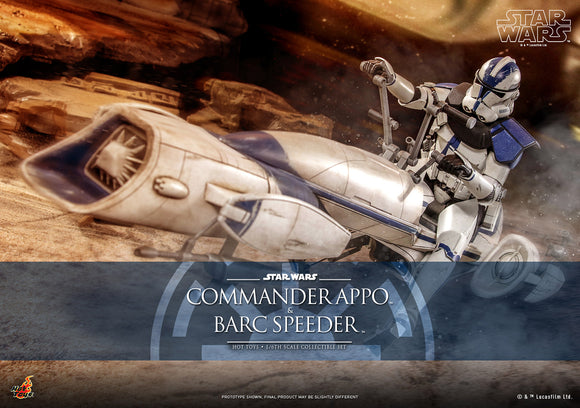 Hot Toys Star Wars: The Clone Wars Clone Commander Appo and BARC Speeder
