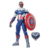 Hasbro Disney+ Marvel Legends Wave 1 Set of 7 Figures Captain America (Sam Wilson/Falcon), John Walker (U.S. Agent), Baron Zemo, Bucky Barnes (Winter Soldier), Loki, Scarlet Witch & Vision (Captain America Flight Gear BAF)