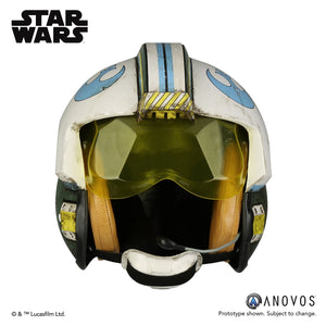 ANOVOS ROGUE ONE: A STAR WARS STORY General Merrick Blue Squadron X-Wing Helmet Accessory Prop Replica Helmet