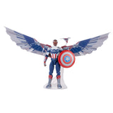 Hasbro Disney+ Marvel Legends Wave 1 Set of 7 Figures Captain America (Sam Wilson/Falcon), John Walker (U.S. Agent), Baron Zemo, Bucky Barnes (Winter Soldier), Loki, Scarlet Witch & Vision (Captain America Flight Gear BAF)