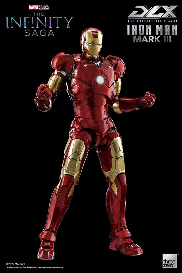 Threezero Marvel Infinity Saga Iron Man Iron Man Mark III DLX 1/12 Scale Die-Cast Action Figure