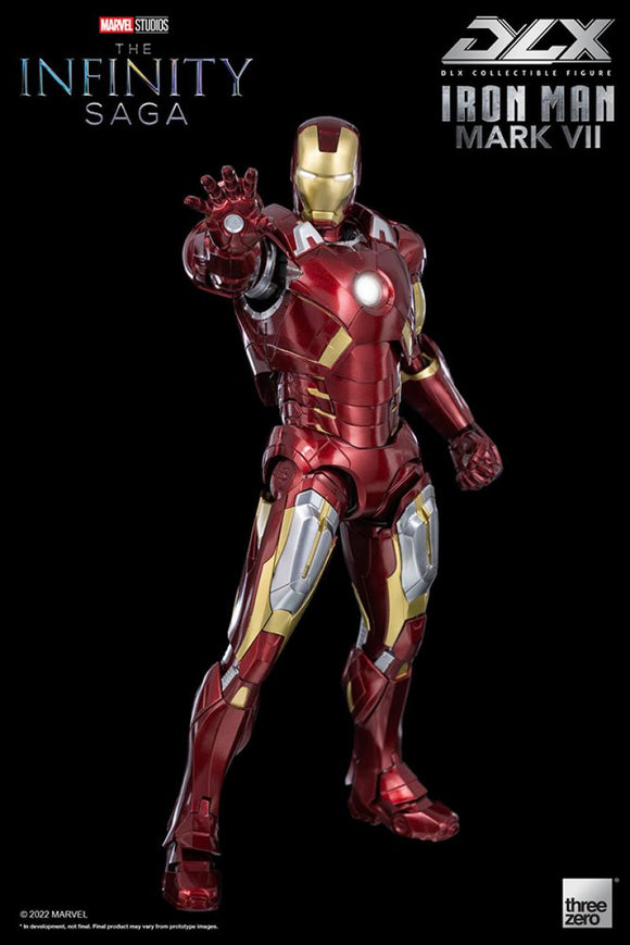 Threezero Marvel Infinity Saga Avengers Iron Man Mark VII DLX 1/12 Scale Die-Cast Action Figure